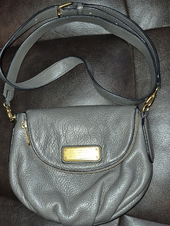 Marc By Marc Jacobs Handbags - Marc Jacobs Classic Q Natasha Mini Crossbody grey leather